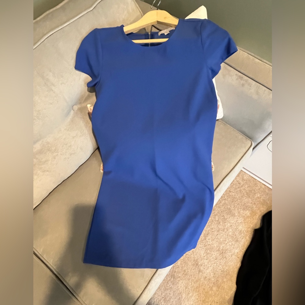 Blue short sleeve mini dress new with tags size XXS Chelsea 28